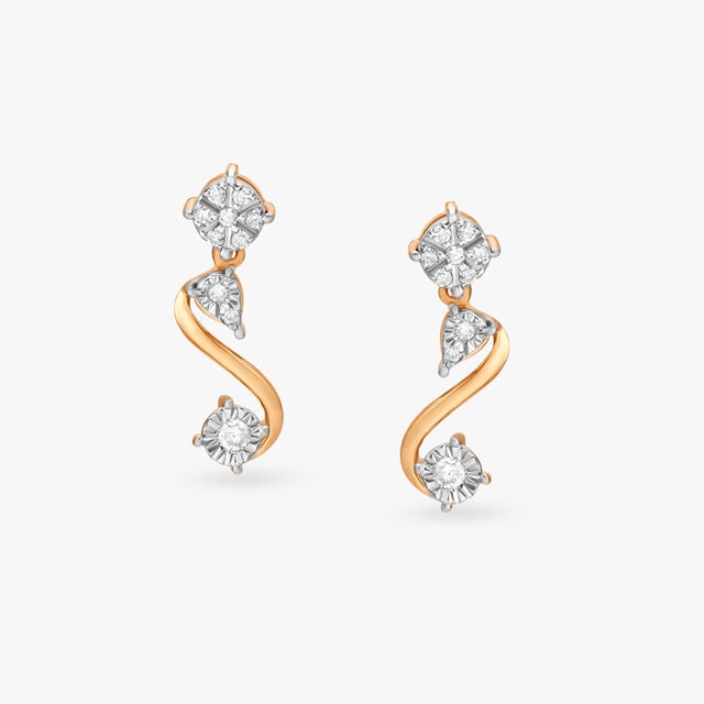 Dainty White & Gold Diamond Necklace Set 4