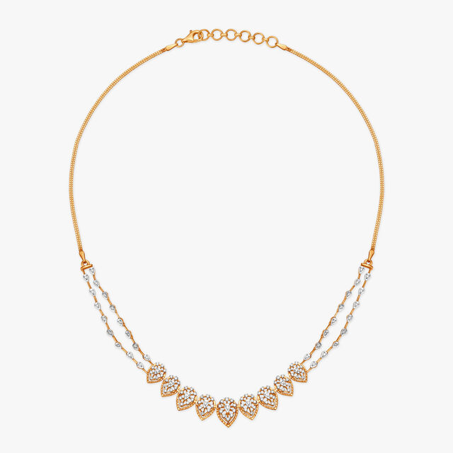 Enchanting Leaves Diamond Necklace Set 2