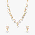 Glistening Leaves Diamond Necklace Set 