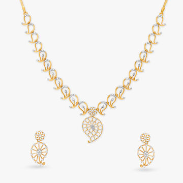 Filigree Diamond Necklace Set