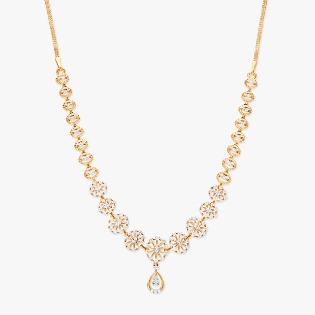 Divine Floral Diamond Necklace Set 2