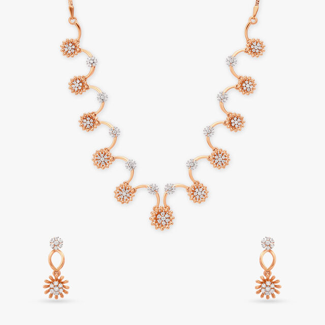 Luminous Treasure Diamond Necklace Set 