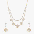 Floral Garland Diamond Necklace Set 