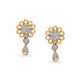 Tiny Floral Diamond Drop Earrings,,hi-res 