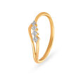Delicate Leaf Pattern Diamond Ring,,hi-res 