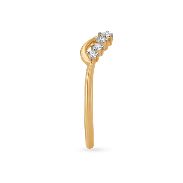 Delicate Leaf Pattern Diamond Ring,,hi-res 3