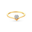 Sleek Gold and Diamond Finger Ring 2