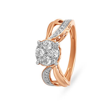 Graceful Petite Diamond Ring in Rose Gold