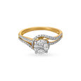 Pristine Dazzling Diamond Adorned Gold Finger Ring 2