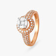 Regal Halo Diamond Finger Ring 