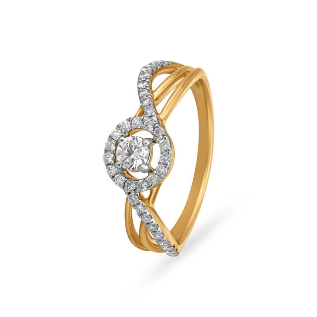Dreamscape Solitaire Cluster Diamond Ring,,hi-res 