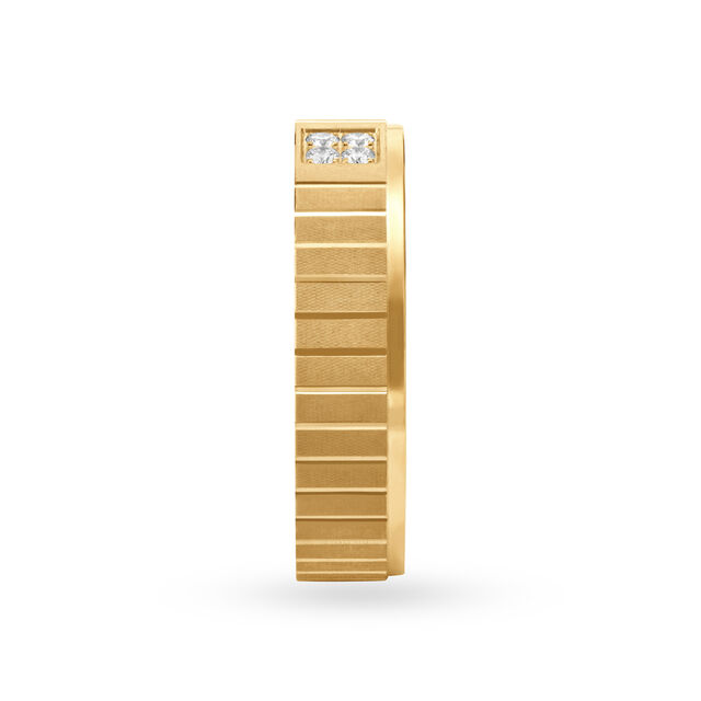 Sophisticated 4 Stone Geometric Diamond Gold Finger Ring,,hi-res 3