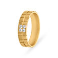 Sophisticated Geometric 4 Stone Diamond Gold Finger Ring,,hi-res 