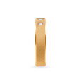 Minimalistic 3 Stone Textured Gold Diamond Adorned Finger Ring,,hi-res 3