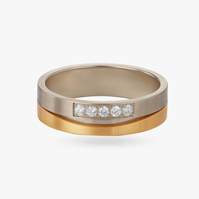 Streamlined Diamond Finger Ring for Men