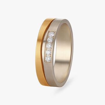 Contemporary Diamond Men's Finger Ring