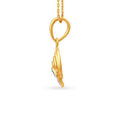 Three Petal Diamond and Gold Pendant 2