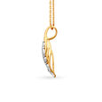 Minimal Mango Shape Diamond and Gold Pendant,,hi-res 2