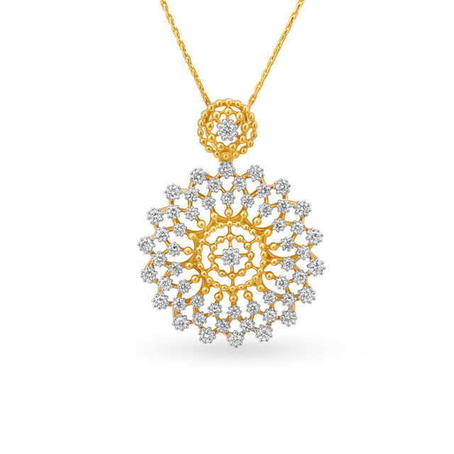Debonair Floral Diamond Pendant 