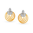 Diamond Floral Bud Stud Earrings 