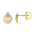 Diamond Floral Bud Stud Earrings 2