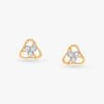 Triangular Diamond Stud Earrings 