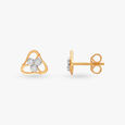Triangular Diamond Stud Earrings 2