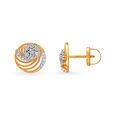 Chic Floral Diamond Stud Earrings 2