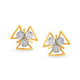 Geometric Cluster Diamond Earrings 3