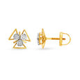 Geometric Cluster Diamond Earrings 4
