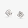 Square Symphonic Diamond Stud Earrings 