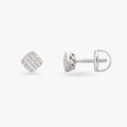 Square Symphonic Diamond Stud Earrings 2