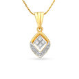 Rhombic Shape Diamond Pendant and Earrings Set 2