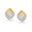 Rhombic Shape Diamond Pendant and Earrings Set 4