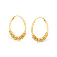 Traditional Angelic Gold Hoop Earrings,,hi-res 3