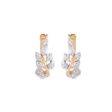 Fancy Vine- Inspired Diamond Hoop Earrings