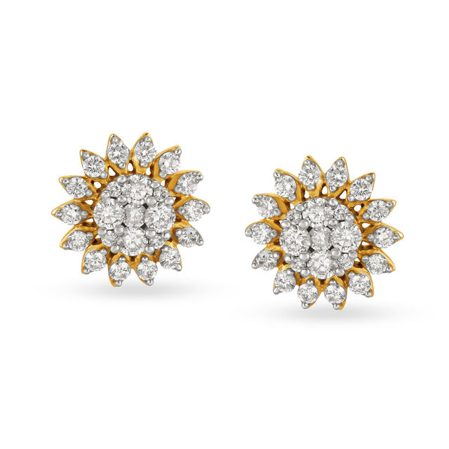 Hypnotic Diamond Stud Earrings 