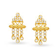 Classy Diamond Chakri Gold Pendant And Earrings Set,,hi-res 2