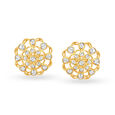 Blooming Flower Gold Pendant And Earrings Set,,hi-res 2