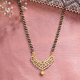 Ritzy Emerald Gold Mangalsutra Studded With Stones,,hi-res 