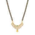 Ritzy Emerald Gold Mangalsutra Studded With Stones,,hi-res 2