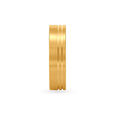 Classy Yellow and White Gold Ridged Finger Ring,,hi-res 3