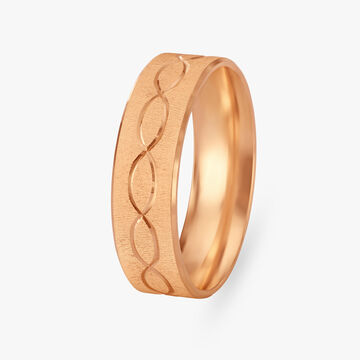 Engraved Gold Finger Ring