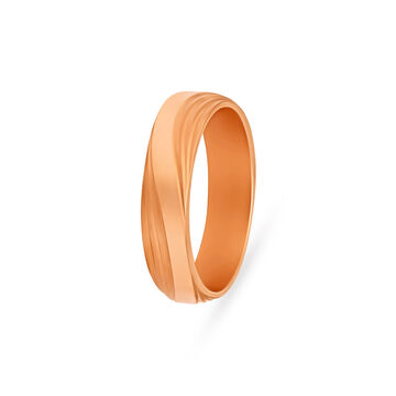 Classy Wavy Ring in Rose Gold