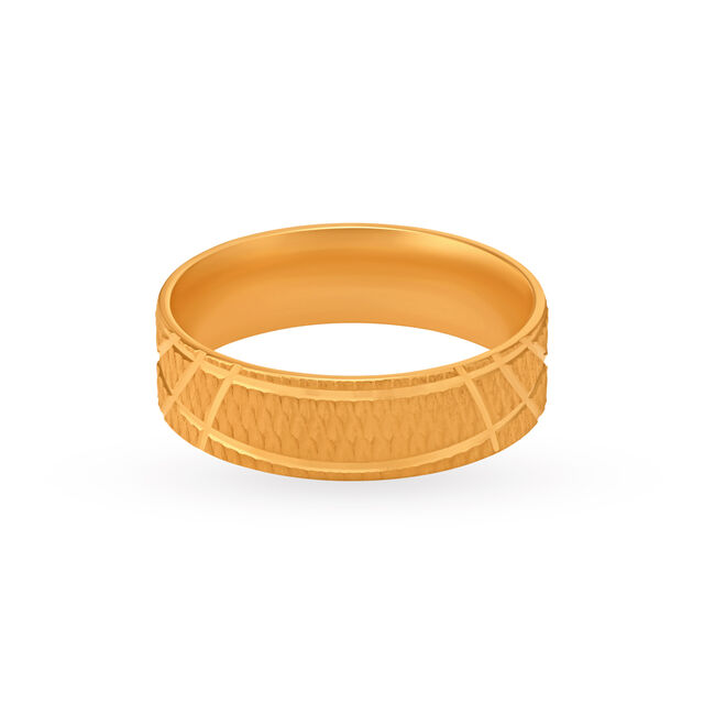 Captivating Textured Gold Finger Ring,,hi-res 2