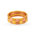 Hexagonal Ring in Yellow and Rose Gold,,hi-res 3