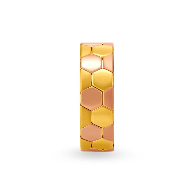Hexagonal Ring in Yellow and Rose Gold,,hi-res 4