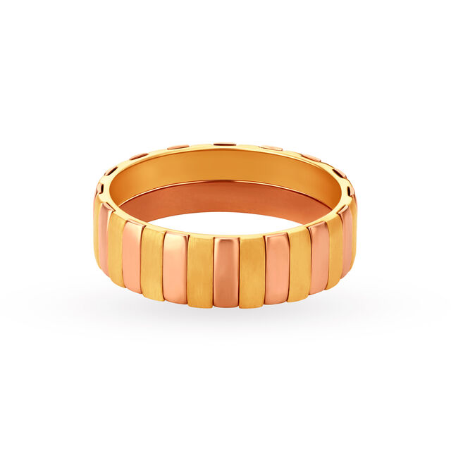 Striking Dual Stone Ring in Yellow and Rose Gold for Men,,hi-res 2