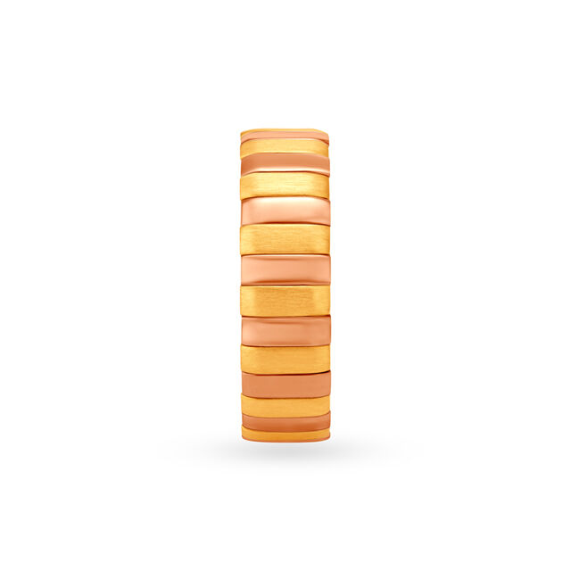 Striking Dual Stone Ring in Yellow and Rose Gold for Men,,hi-res 3