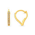 Modish Hoop Earrings with Un-cut Diamonds,,hi-res 2
